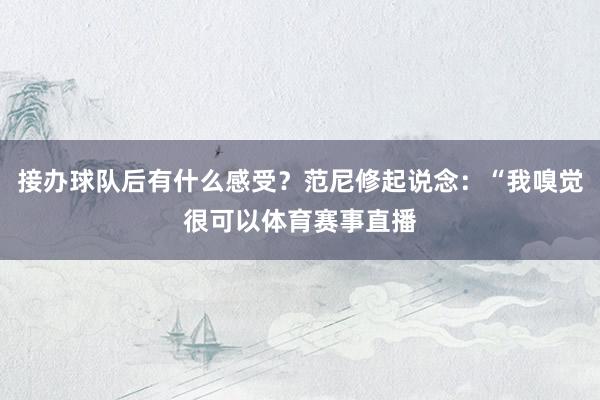 接办球队后有什么感受？范尼修起说念：“我嗅觉很可以体育赛事直播