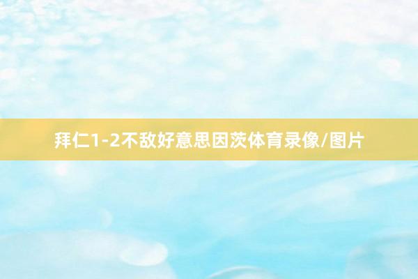 拜仁1-2不敌好意思因茨体育录像/图片