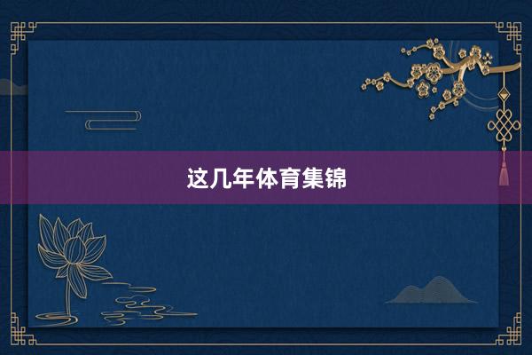 这几年体育集锦