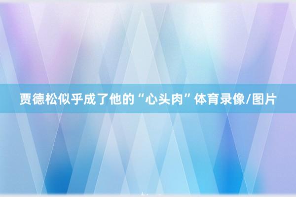 贾德松似乎成了他的“心头肉”体育录像/图片