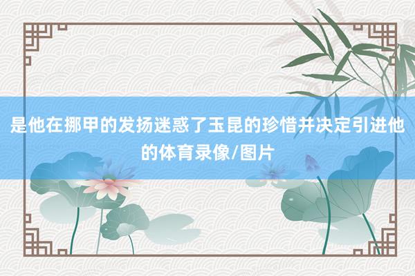 是他在挪甲的发扬迷惑了玉昆的珍惜并决定引进他的体育录像/图片