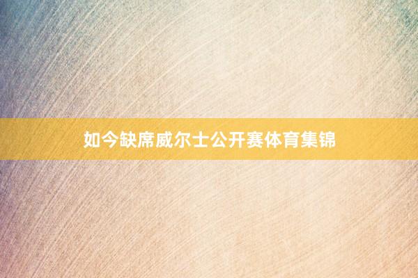 如今缺席威尔士公开赛体育集锦