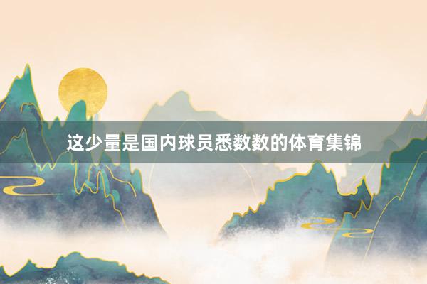 这少量是国内球员悉数数的体育集锦