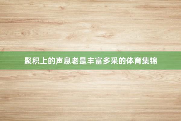 聚积上的声息老是丰富多采的体育集锦