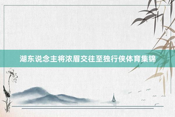 湖东说念主将浓眉交往至独行侠体育集锦
