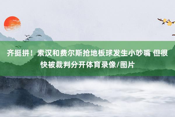 齐挺拼！索汉和费尔斯抢地板球发生小吵嘴 但很快被裁判分开体育录像/图片