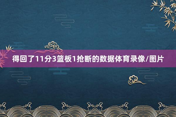 得回了11分3篮板1抢断的数据体育录像/图片