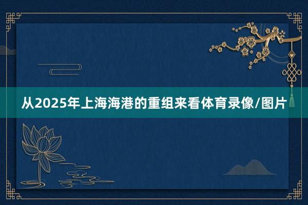 从2025年上海海港的重组来看体育录像/图片