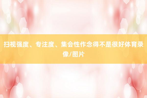 扫视强度、专注度、集会性作念得不是很好体育录像/图片