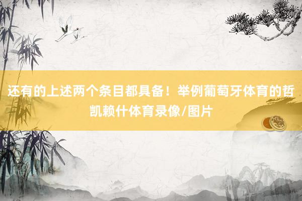 还有的上述两个条目都具备！举例葡萄牙体育的哲凯赖什体育录像/图片