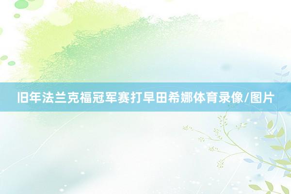 旧年法兰克福冠军赛打早田希娜体育录像/图片
