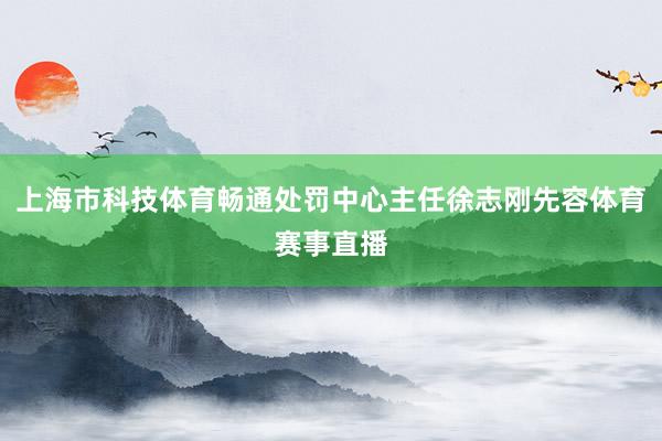 上海市科技体育畅通处罚中心主任徐志刚先容体育赛事直播